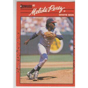 Melido Perez 1990 Donruss Error / No dot after INC.